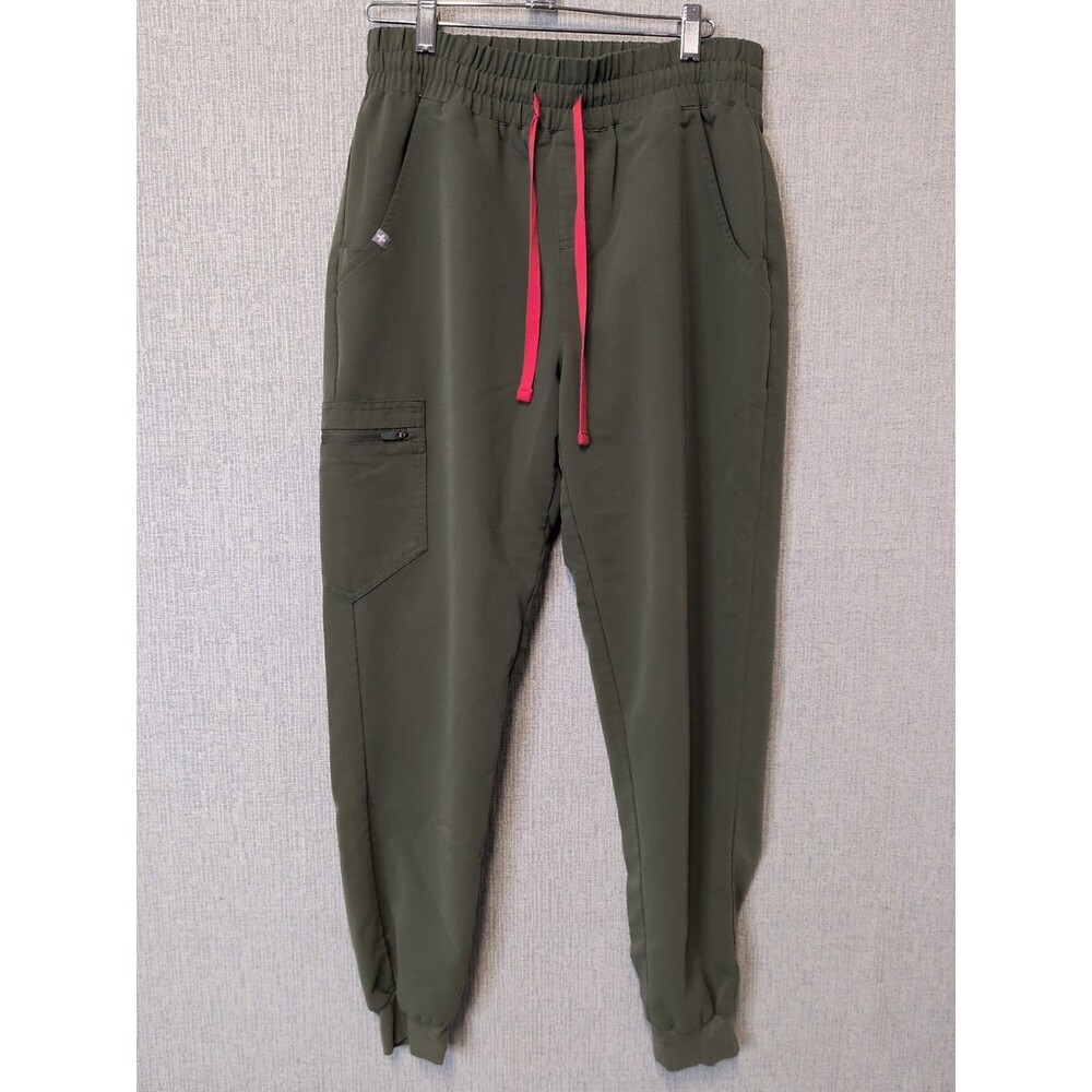 FIGS Zamora Jogger Scrub Pants Olive Green Women's Medium S
